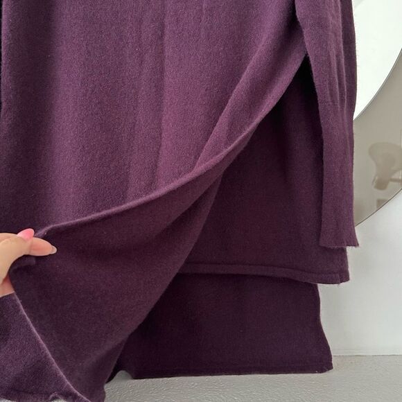 Chico’s Black Label Burgundy Cashmere Layered Pullover - Picture 6 of 10